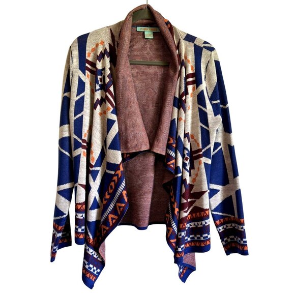 Flying Tomato Southwest Aztec Print Women's Medium Open Front Cardigan Cozy - Picture 1 of 6